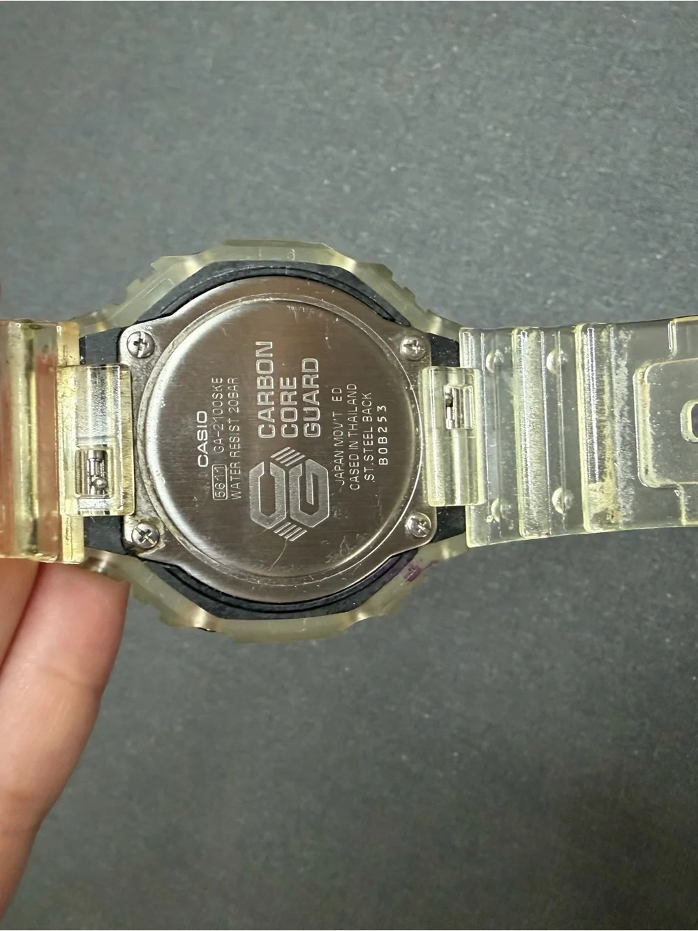 G-SHOCK Casio Transparent Yellow Resin Digital-Analog Watch